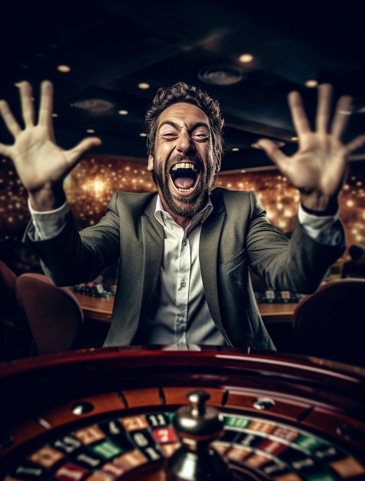 Live dealer studio showing Market Closing Time draw announcement with multi-camera angle
